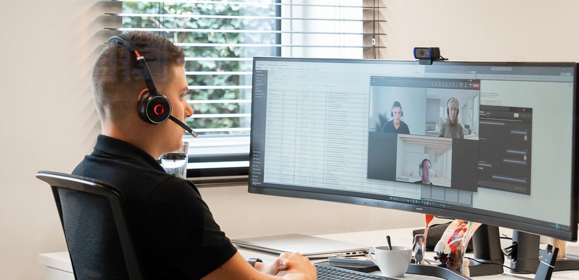 iemand in een Teams-call